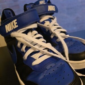 Nike Blue and Black High-Top Sneakers